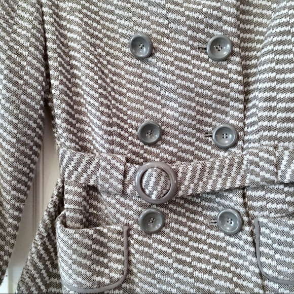 Tulle Belted Pea Coat - Picture 2 of 7